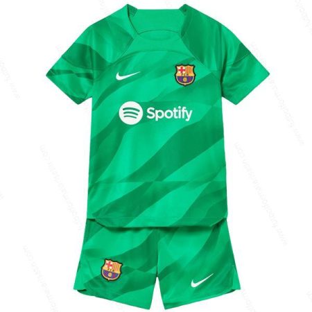 Ucuz Barcelona Kaleci Çocuk Futbol Seti 23/24 – Yeşil